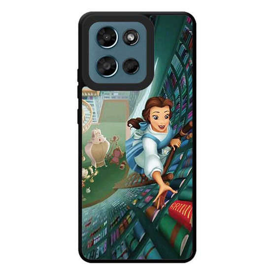 Belle as Beauty and the Beast in Library Motorola Moto G Play 2026 Case