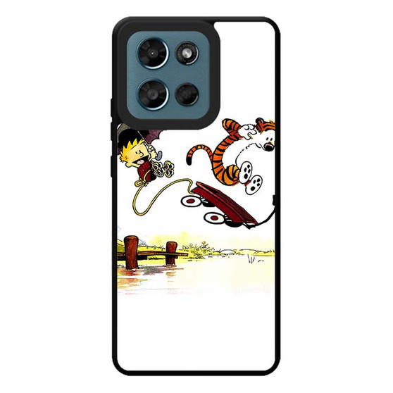 Calvin and Hobbes Playing Together Motorola Moto G Play 2026 Case
