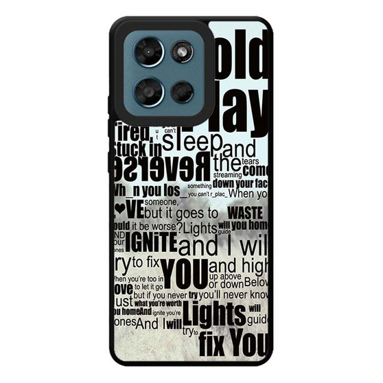Coldplay Lyrics Fix You Motorola Moto G Play 2026 Case