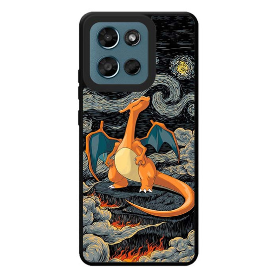 Charizard Inferno Beneath the Starry Night Pokemon Motorola Moto G Play 2026 Case