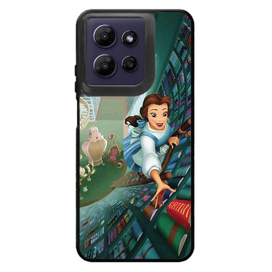 Belle as Beauty and the Beast in Library Motorola Moto G Power 2026 Case