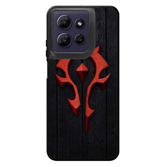 Warcraft With Wooden Pattern Background Motorola Moto G Power 2026 Case