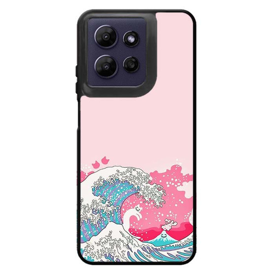 Ocean Wave in Pink Art Motorola Moto G Power 2026 Case