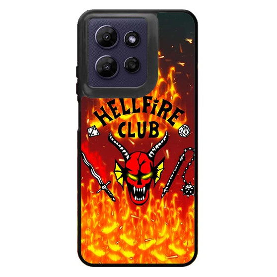 Stranger Things Hellfire Club on Fire Motorola Moto G Power 2026 Case