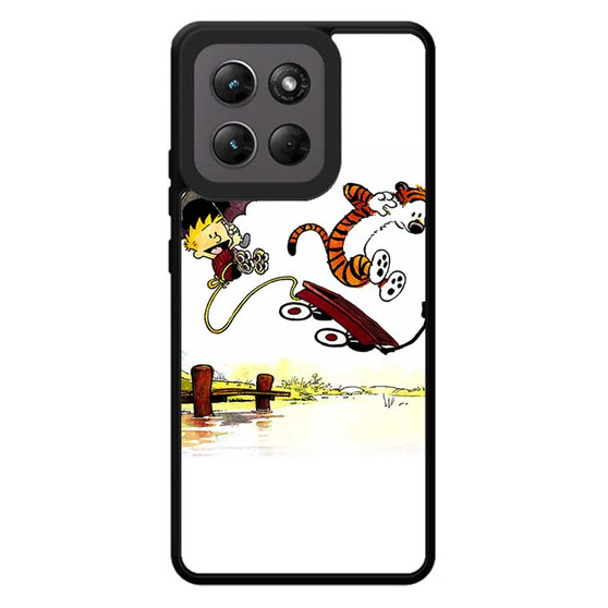 Calvin and Hobbes Playing Together Motorola Moto G Stylus 2026 Case