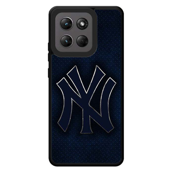 New York Yankees Blue metal Motorola Moto G Stylus 2026 Case