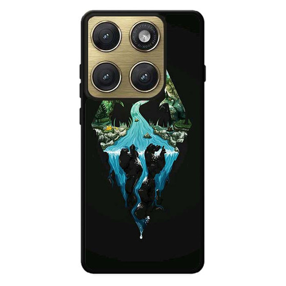 Skyrim Logo in Nature Motorola Edge 2026 Case