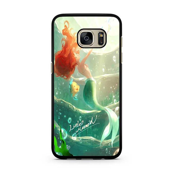 ariel little mermaid watercolor Samsung Galaxy S7 | S7 Edge Case