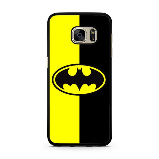 Batman Old Logo With Black & Yellow Background Samsung Galaxy S7 | S7 Edge Case