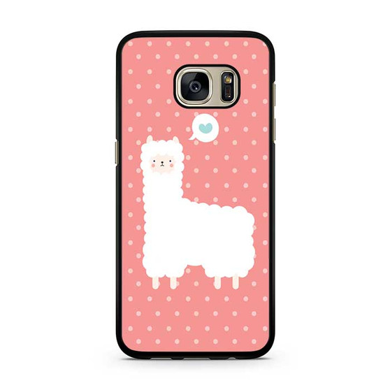 pink cute alpaca Samsung Galaxy S7 | S7 Edge Case