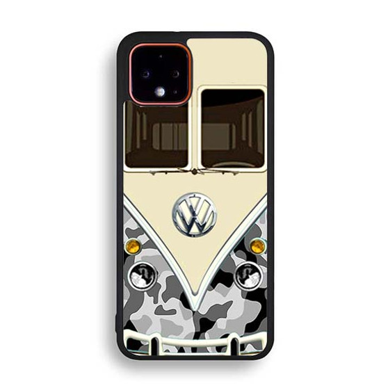 black camo vw retro bus Google Pixel 4 | Pixel 4a | Pixel 4a 5G | Pixel 4 XL Case