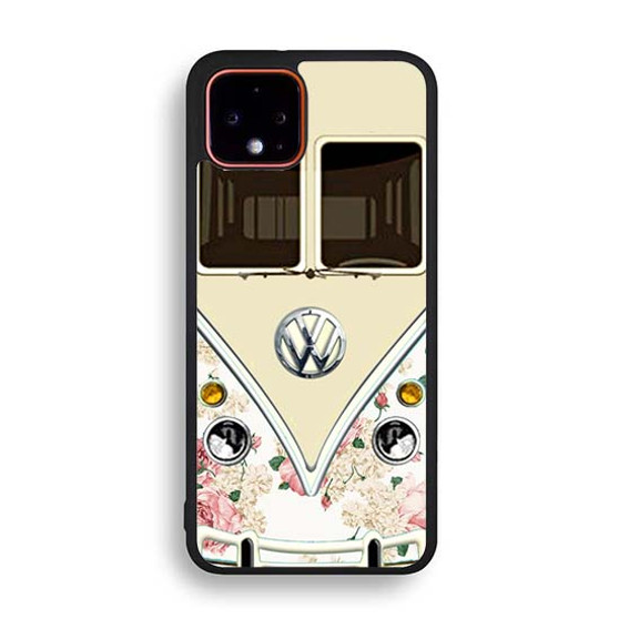 pink floral vw retro bus Google Pixel 4 | Pixel 4a | Pixel 4a 5G | Pixel 4 XL Case