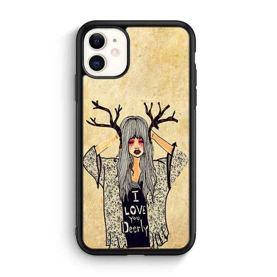 I love you deerly iPhone 11 Case