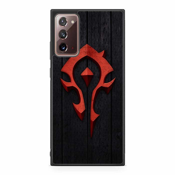 Warcraft With Wooden Pattern Background Samsung Galaxy Note 20 5G Case