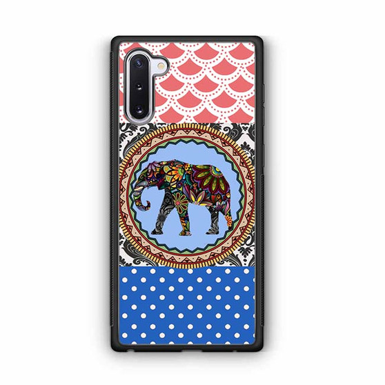 elephant aztec floral art Samsung Galaxy Note 10 Case