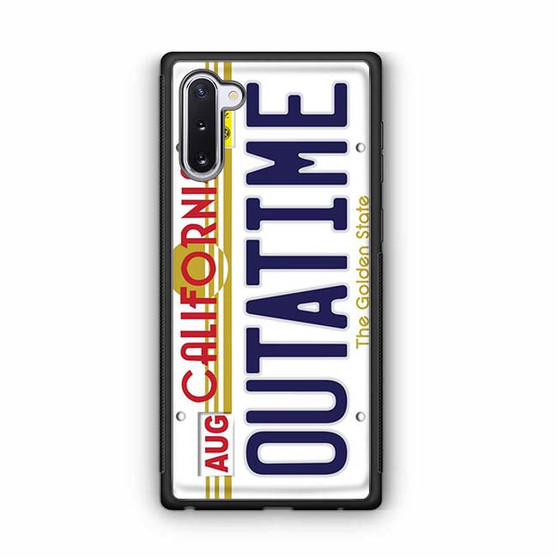 Outatime Back To The Future California License Plate Samsung Galaxy Note 10 Case