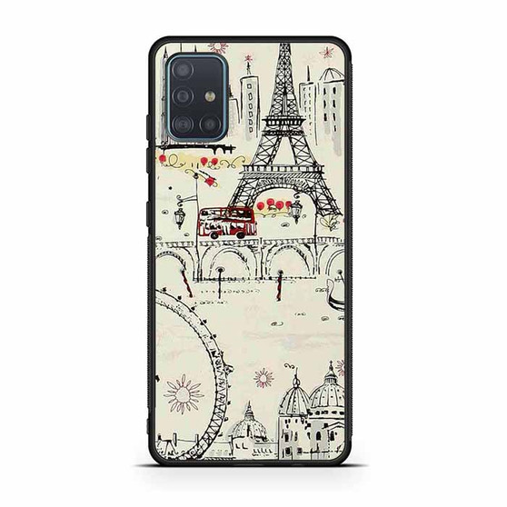 Paris Effel Tower Sketsa Samsung Galaxy A51 | A51 5G Case