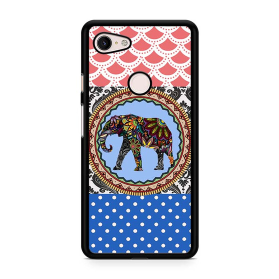 elephant aztec floral art Google Pixel 3 | Pixel 3A | Pixel 3 XL | Pixel 3A XL Case