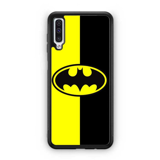 Batman Old Logo With Black & Yellow Background Samsung Galaxy A50 Case