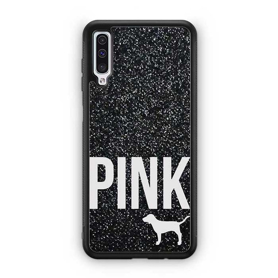 Black Glitter Victoria's Secret Samsung Galaxy A50 Case
