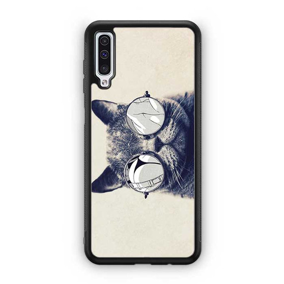 cat hipster Samsung Galaxy A50 Case