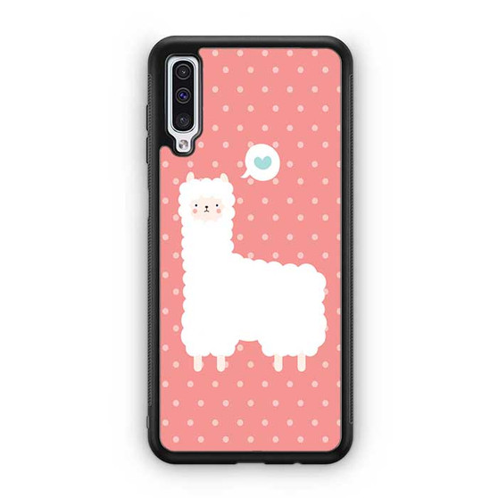 pink cute alpaca Samsung Galaxy A50 Case