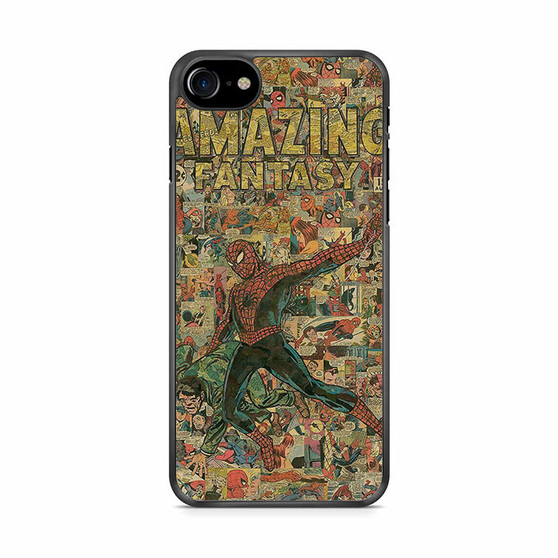Amazing Spiderman Comic Pattern iPhone SE 2020 Case