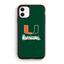 Miami Hurricanes Logo iPhone 11 Case