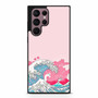 Ocean Wave in Pink Art Samsung Galaxy S22 Ultra Case
