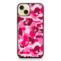 Bape Pink Camo iPhone 15 Plus Case