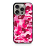 Bape Pink Camo iPhone 15 Pro Case