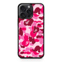 Bape Pink Camo iPhone 15 Pro Max Case