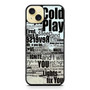 Coldplay Lyrics Fix You iPhone 15 Plus Case