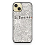 Ed Sheeran All Lyrics iPhone 15 Plus Case