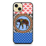 elephant aztec floral art iPhone 15 Plus Case