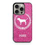 Glitter Pink Dog Logo iPhone 15 Pro Case