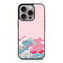 Ocean Wave in Pink Art iPhone 15 Pro Case