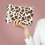 Moo Brown Cow Pattern Woman Clutch Bag
