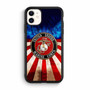 United States Marine Corps on USA Flag iPhone 12 Case