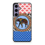 elephant aztec floral art Samsung Galaxy S25 Series Case