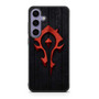 Warcraft With Wooden Pattern Background Samsung Galaxy S25 Series Case