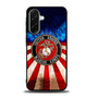 United States Marine Corps on USA Flag Samsung Galaxy A36 5G Case