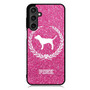 Glitter Pink Dog Logo Samsung Galaxy A55 Case