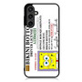 Spongebob Squarepants Driver License Samsung Galaxy A55 Case