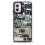 Coldplay Lyrics Fix You Motorola Moto G 5G 2024/ Moto G 5G 2025 Case
