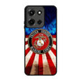 United States Marine Corps on USA Flag Motorola Moto G 5G 2025 Case
