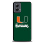Miami Hurricanes Logo Motorola Moto G Power 5G 2024/ Moto G Power 5G 2025 Case