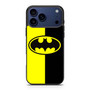 Batman Old Logo With Black & Yellow Background iPhone 17 Pro Case