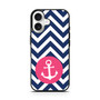 Pink Anchor Chevron iPhone 17 Case