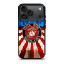United States Marine Corps on USA Flag iPhone 17 Pro Max Case